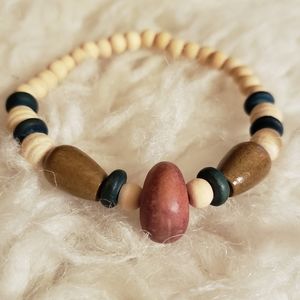 Boho Wooden Beaded Bracelet